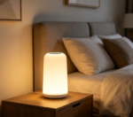 Touch Control Bedside Lamp, Slim Styling with RGB Lighting & 3-level Dimming, Warm White LED Smart Nightstand Light, Ideal Home Decor & Gift